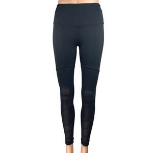 Lululemon Sheer Will HR Black Skinny Mid Rise Athletic Tight Leggings Pants 4